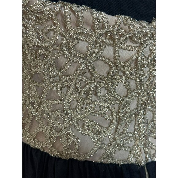 VTG B. Smart Evening Gown High-Low Hem Selena Vibes Y2K Halter Neck Intricate - Picture 10 of 14